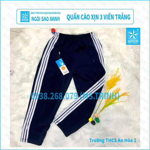 QUẦN CÀO XỊN 3 VIỀN TRẮNG - THCS AN HÒA 2